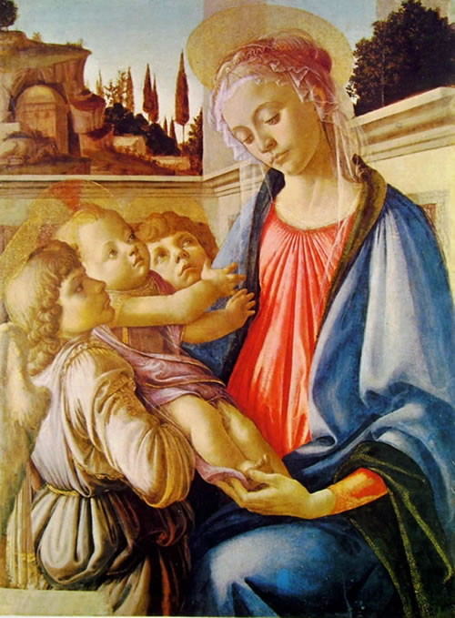 Al momento stai visualizzando Madonna con il bambino e due angeli (Capodimonte) di Sandro Botticelli